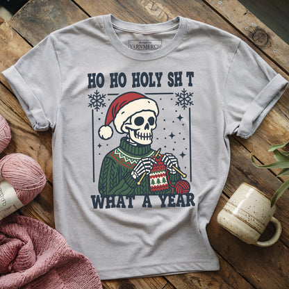 What a Year Knitting Skeleton T-shirt