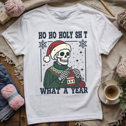 What a Year Knitting Skeleton T-shirt