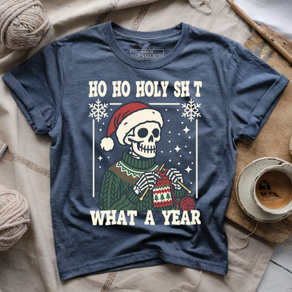 What a Year Knitting Skeleton T-shirt