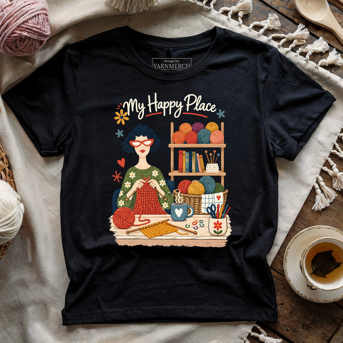 Knitter’s Happy Place T-shirt