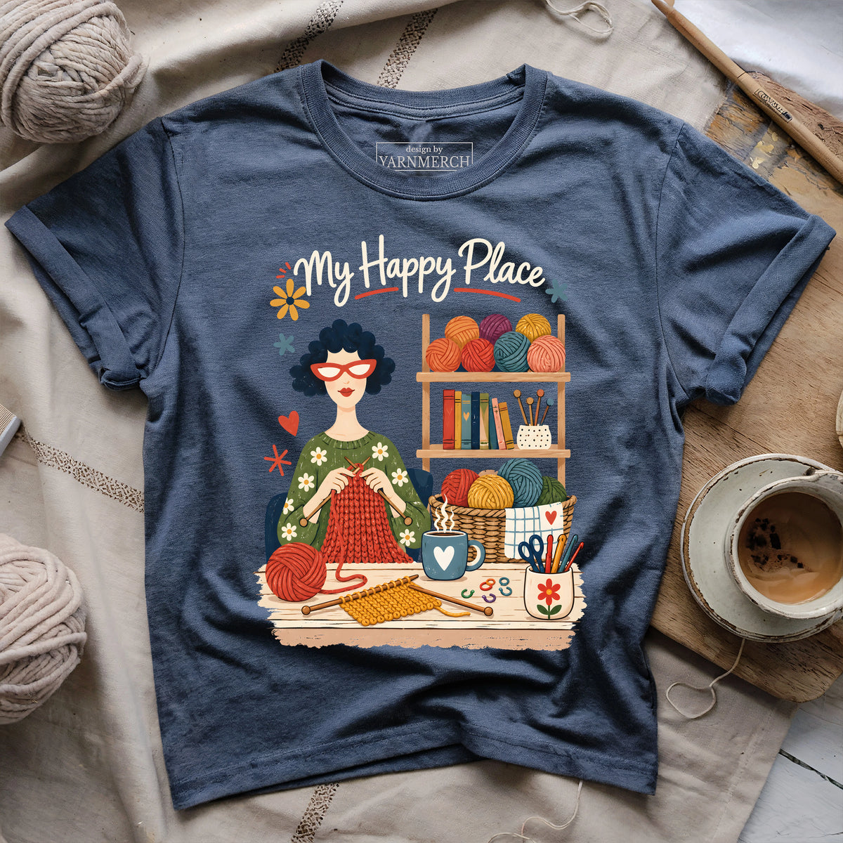 Knitter’s Happy Place T-shirt
