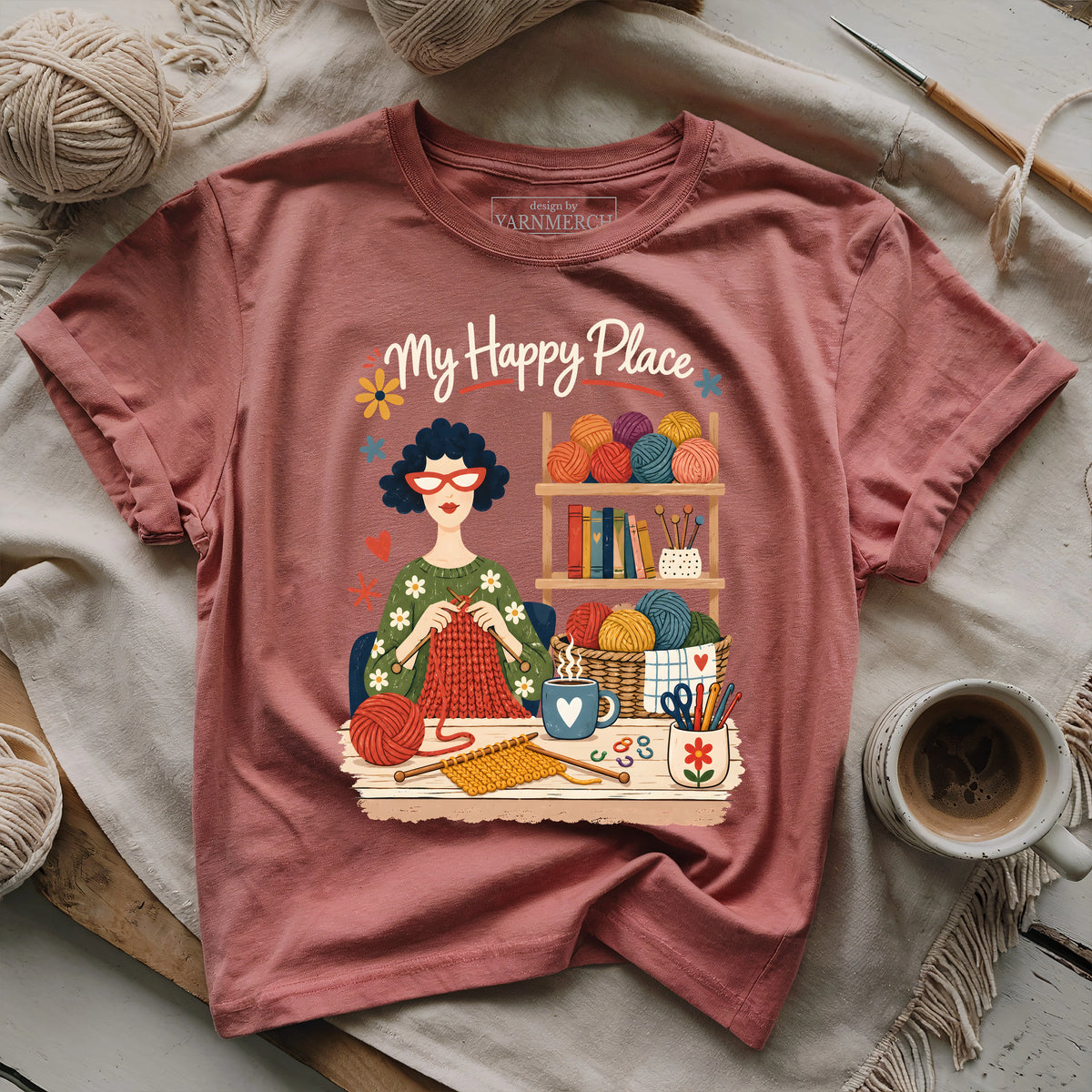 Knitter’s Happy Place T-shirt