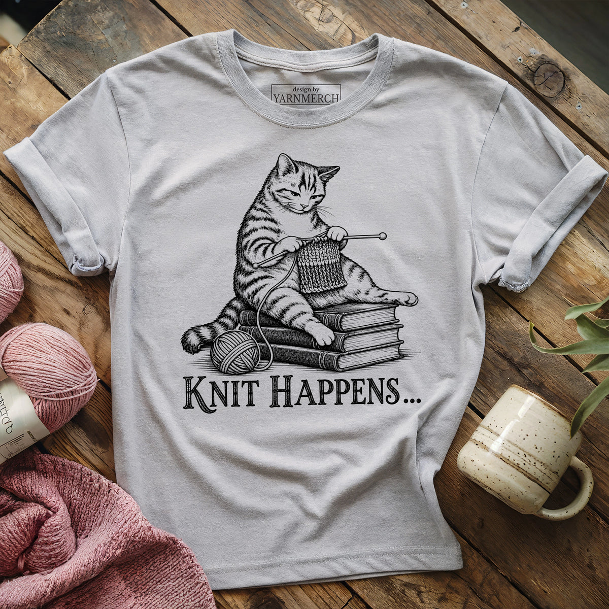 Knit Happens Cat T-shirt