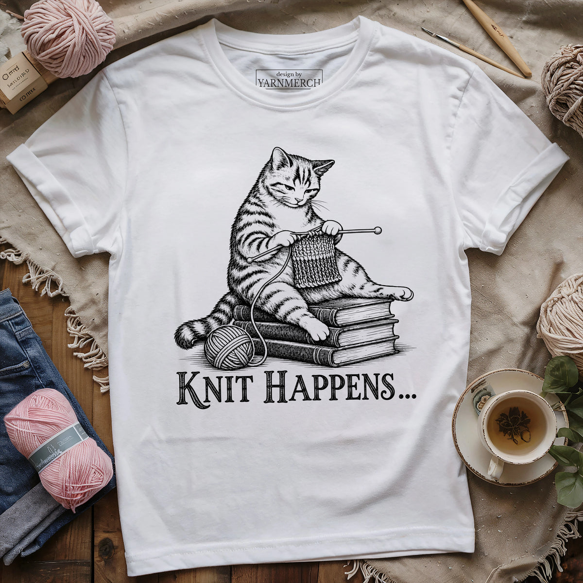 Knit Happens Cat T-shirt