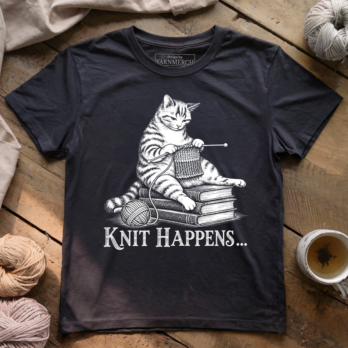 Knit Happens Cat T-shirt