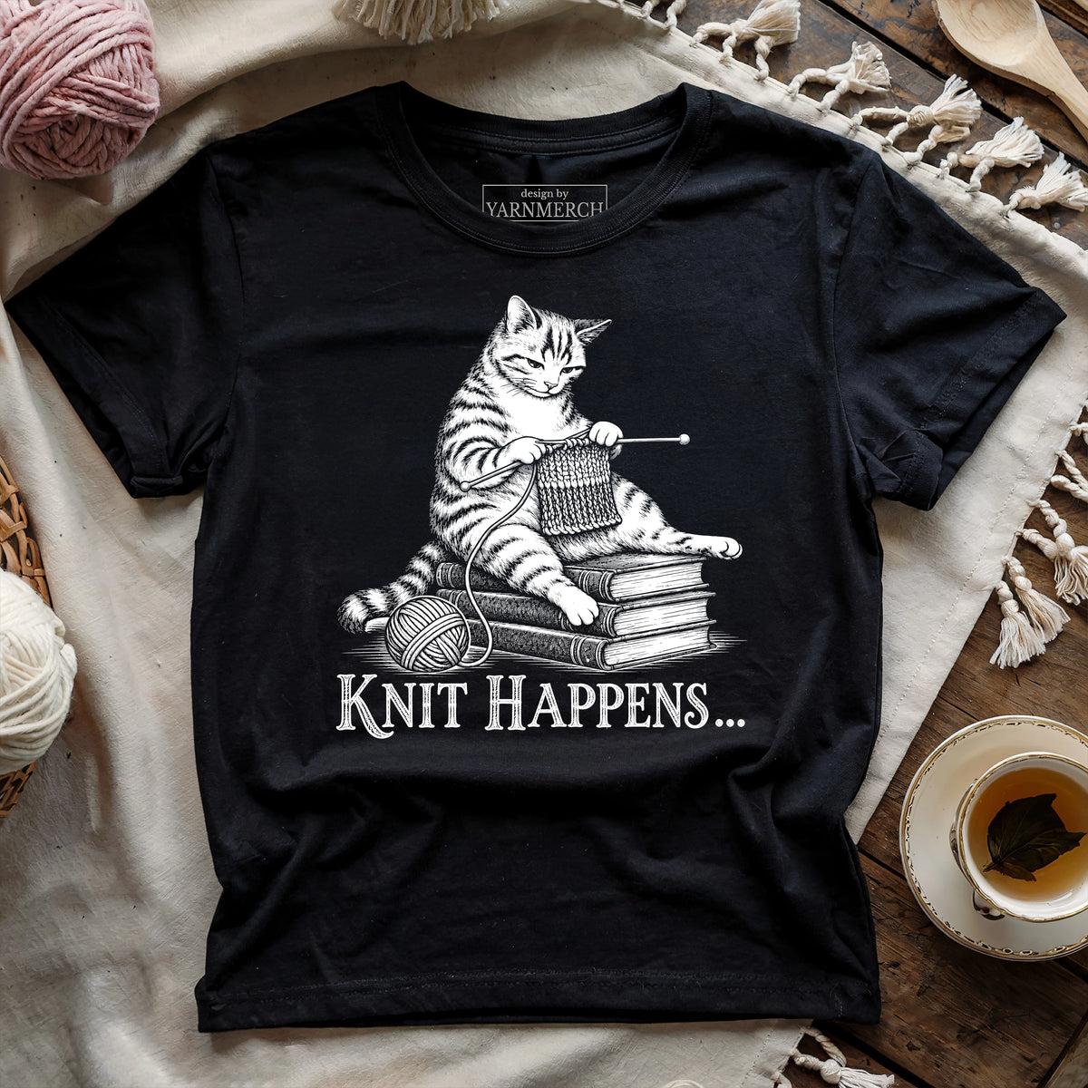 Knit Happens Cat T-shirt