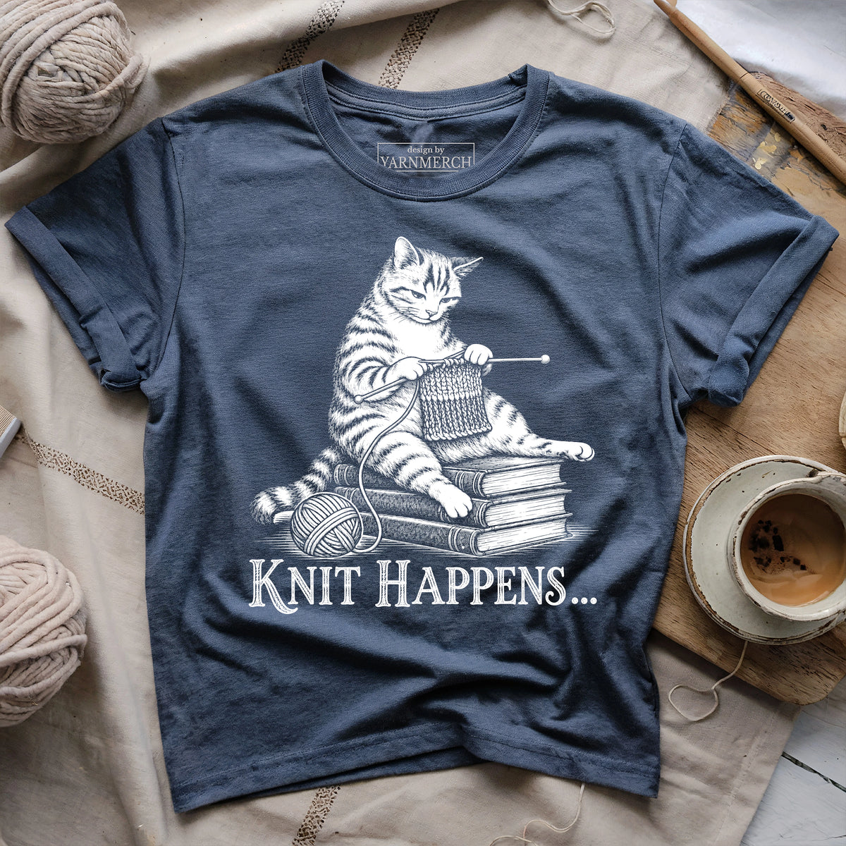 Knit Happens Cat T-shirt