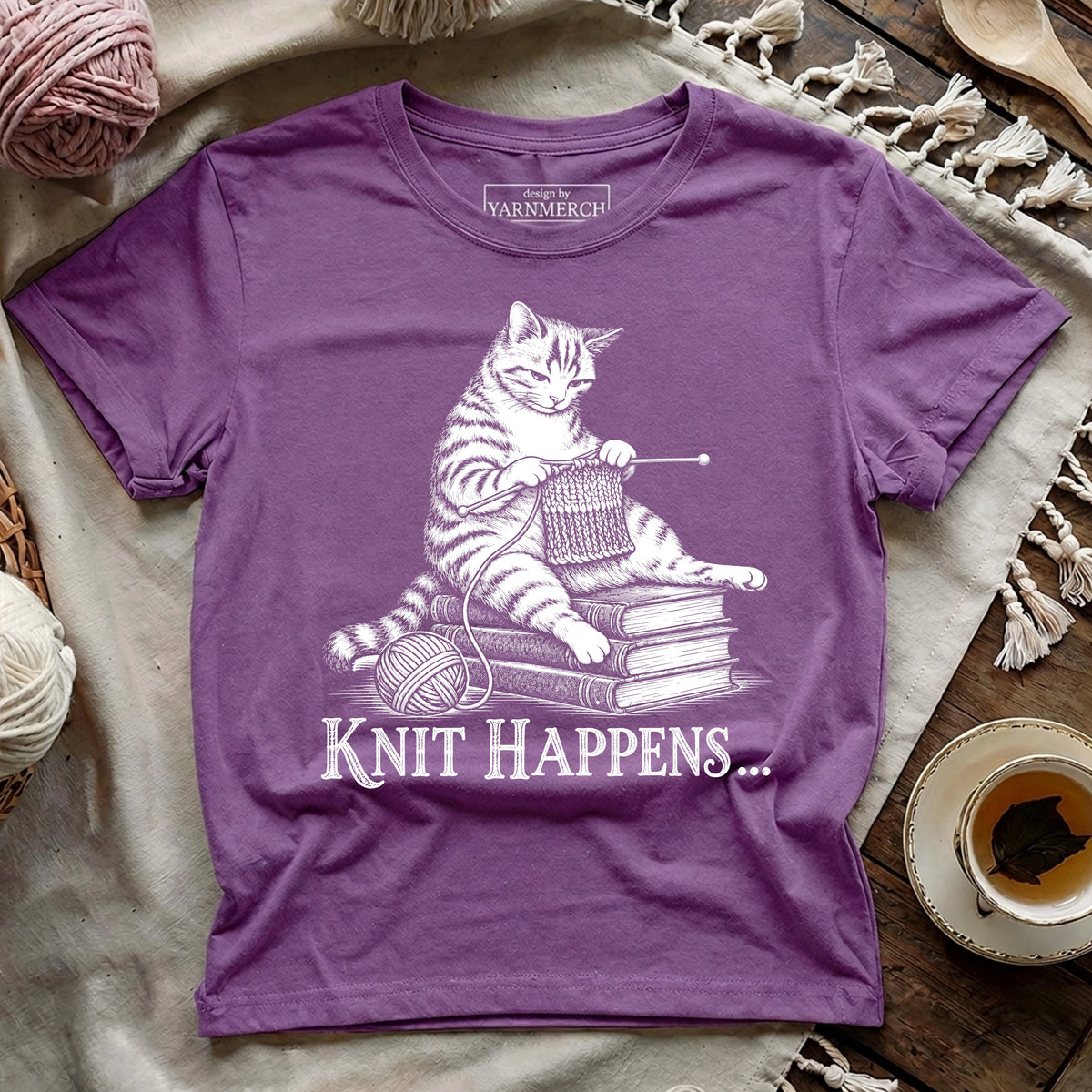 Knit Happens Cat T-shirt
