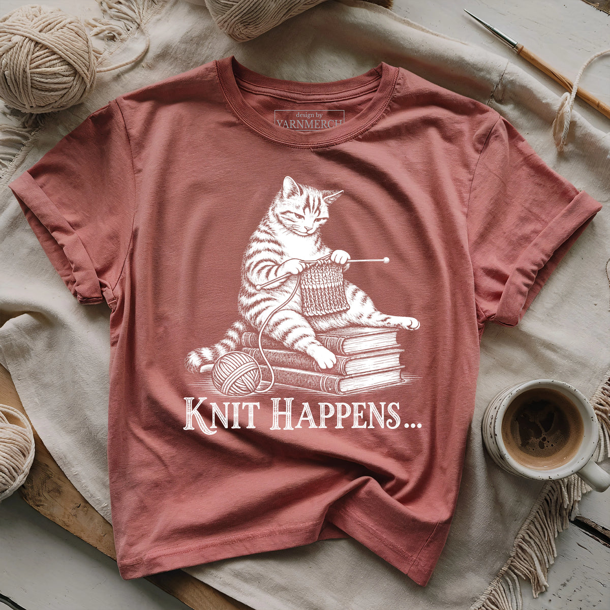 Knit Happens Cat T-shirt