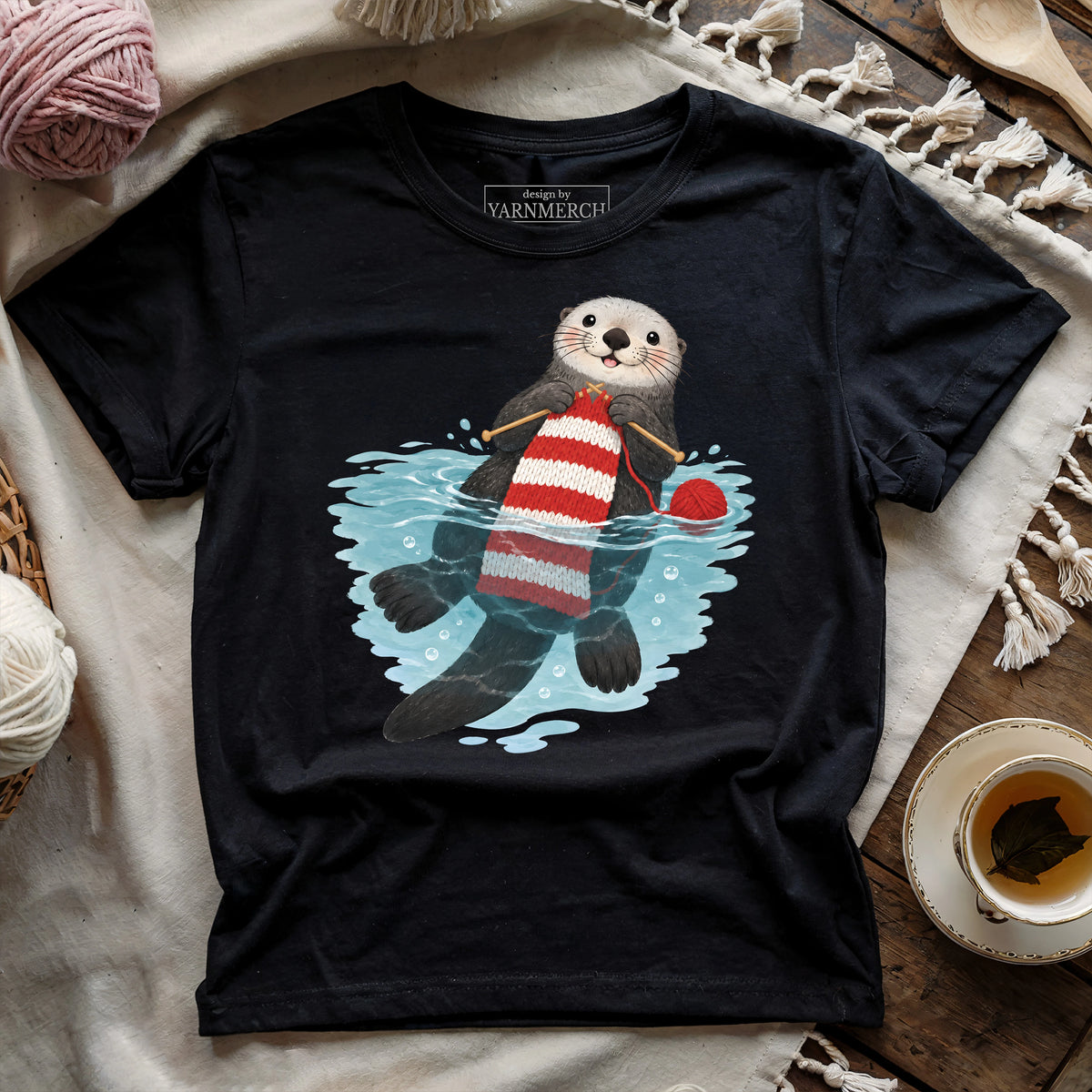 Knitting Sea Otter T-shirt