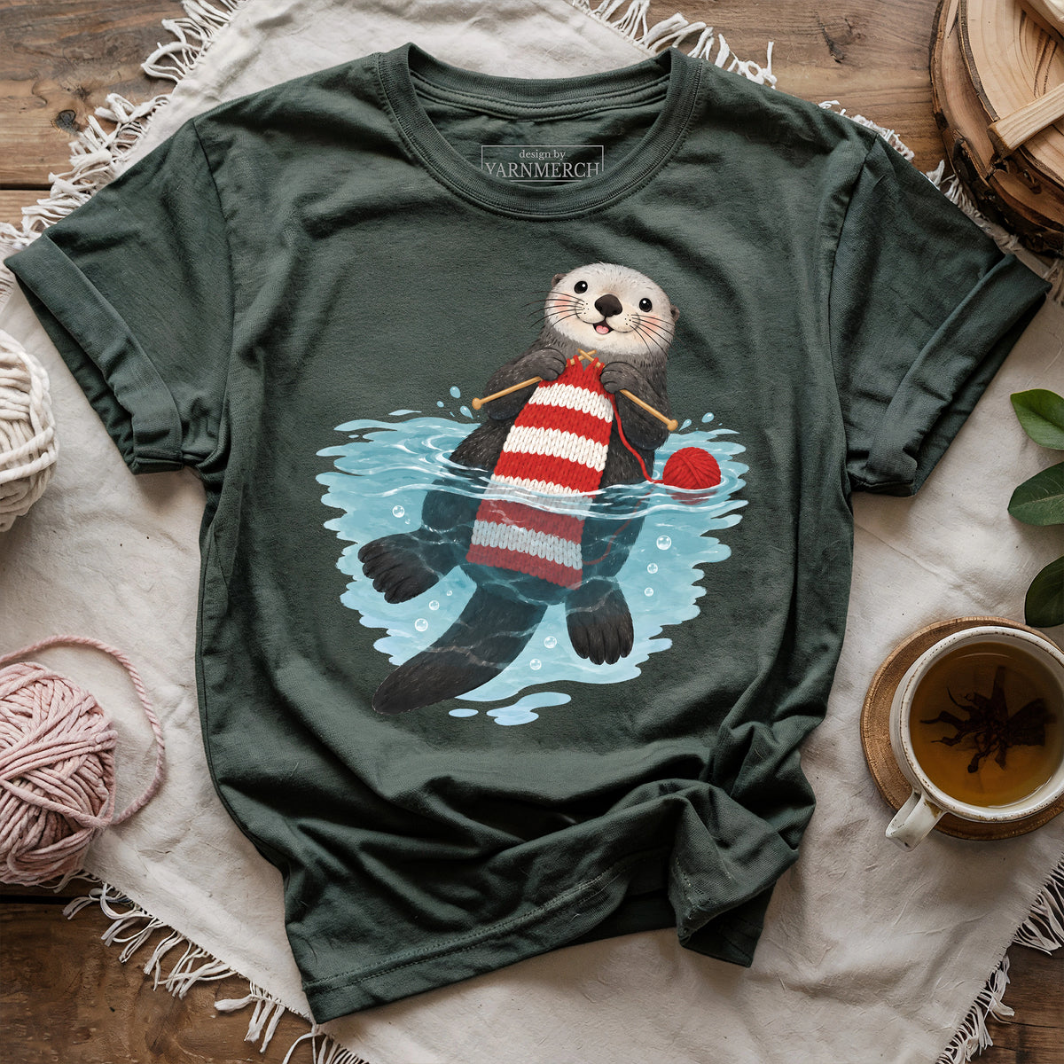 Knitting Sea Otter T-shirt