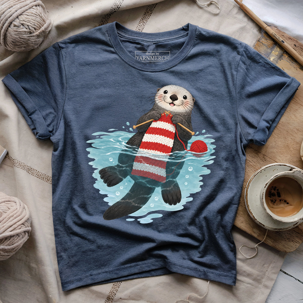Knitting Sea Otter T-shirt