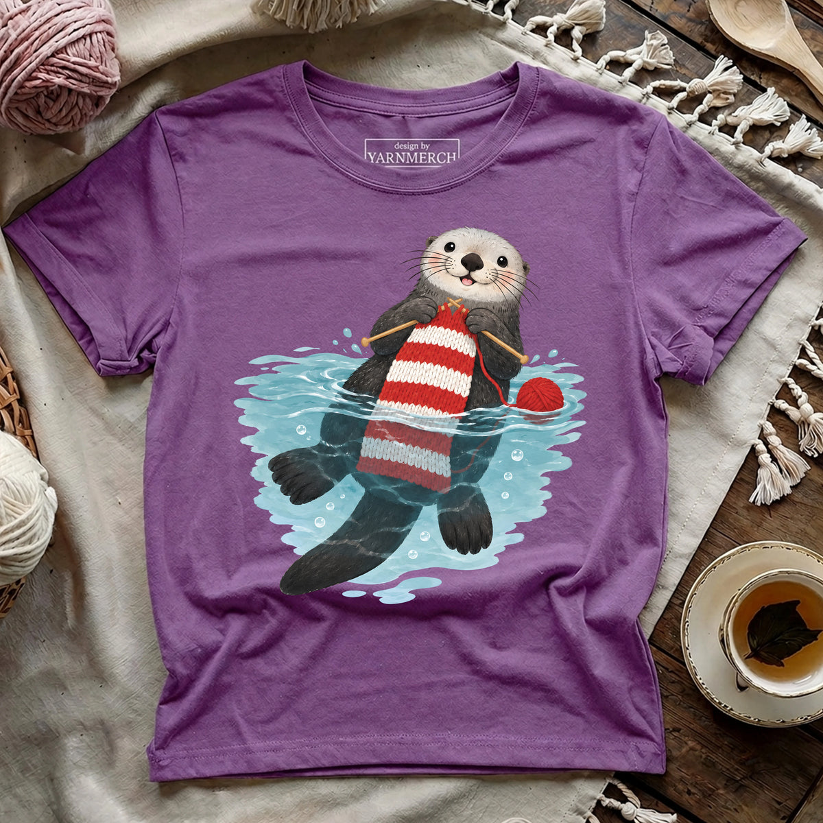 Knitting Sea Otter T-shirt