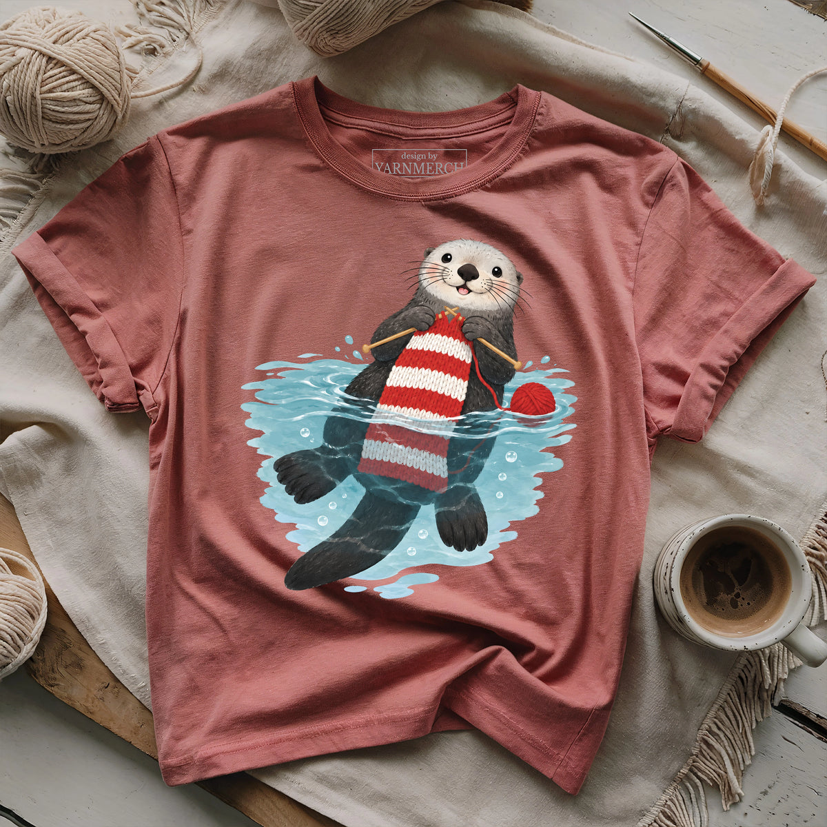 Knitting Sea Otter T-shirt