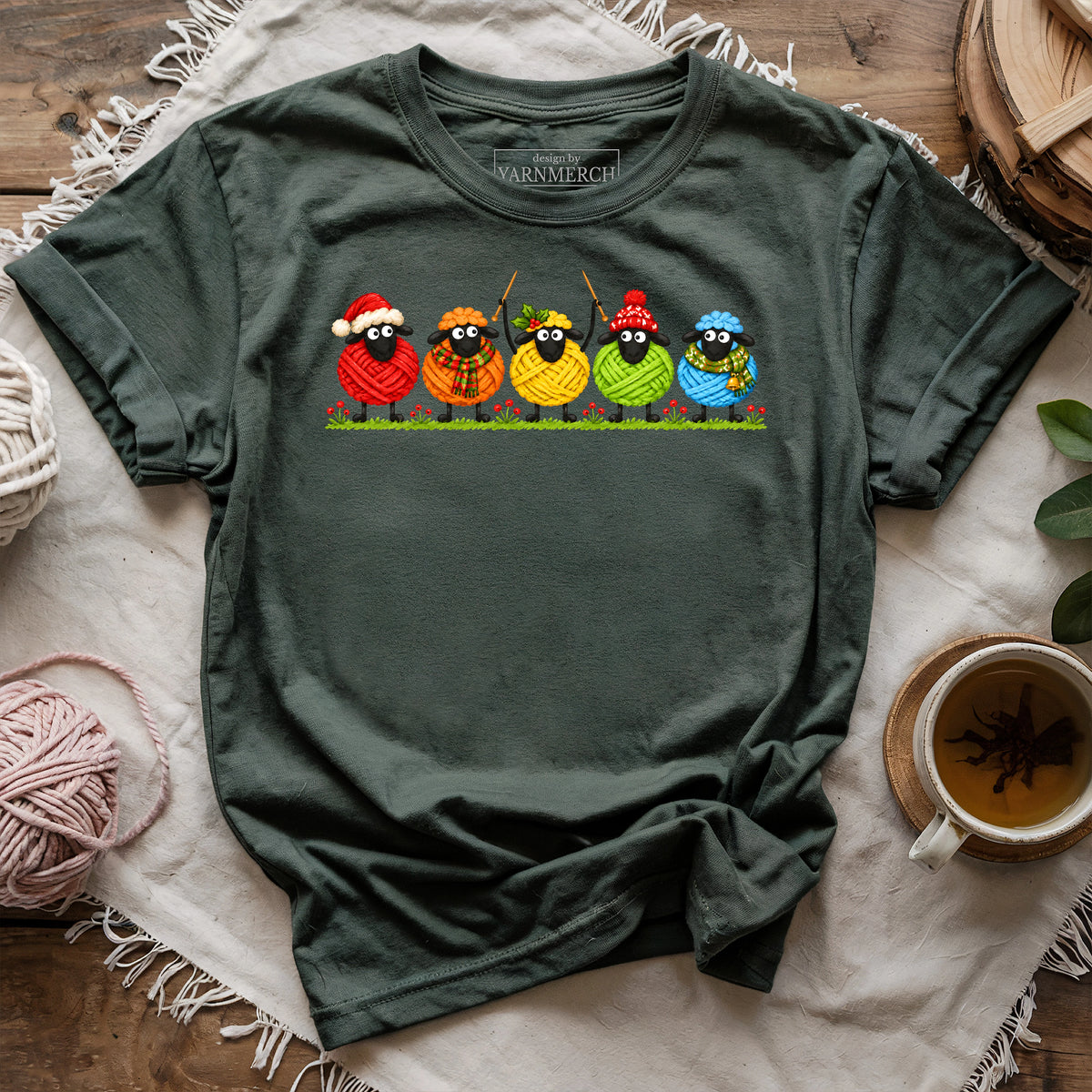 Christmas Woolly Sheeps T-shirt