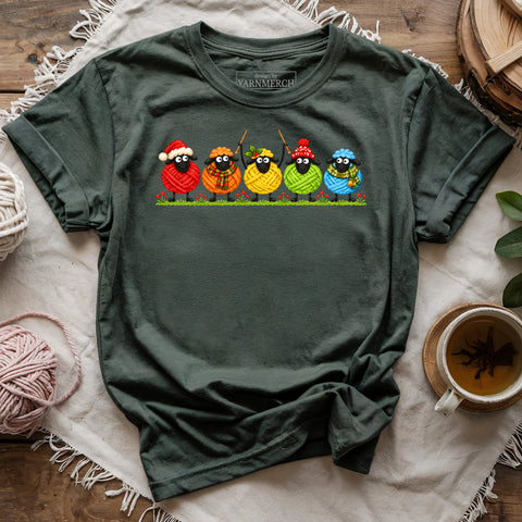 Christmas Woolly Sheeps T-shirt