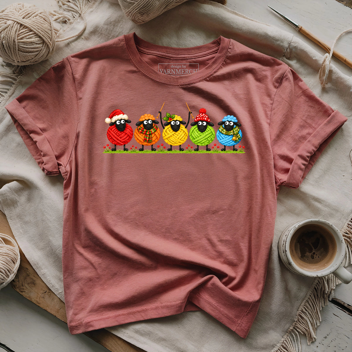 Christmas Woolly Sheeps T-shirt