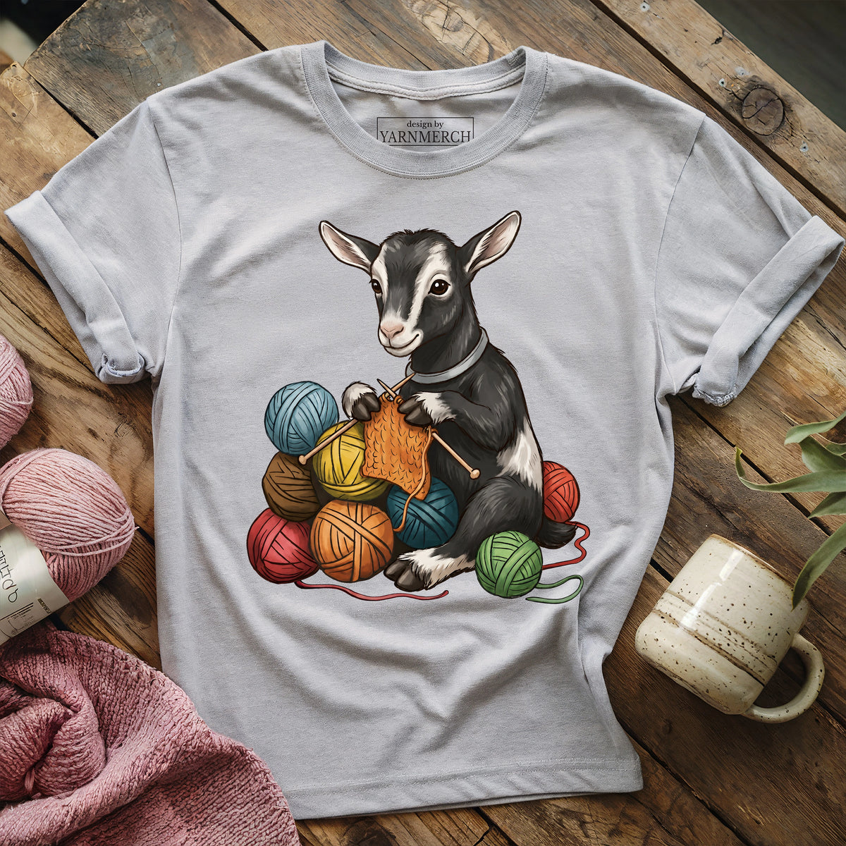 Knitting Alpine goat T-shirt