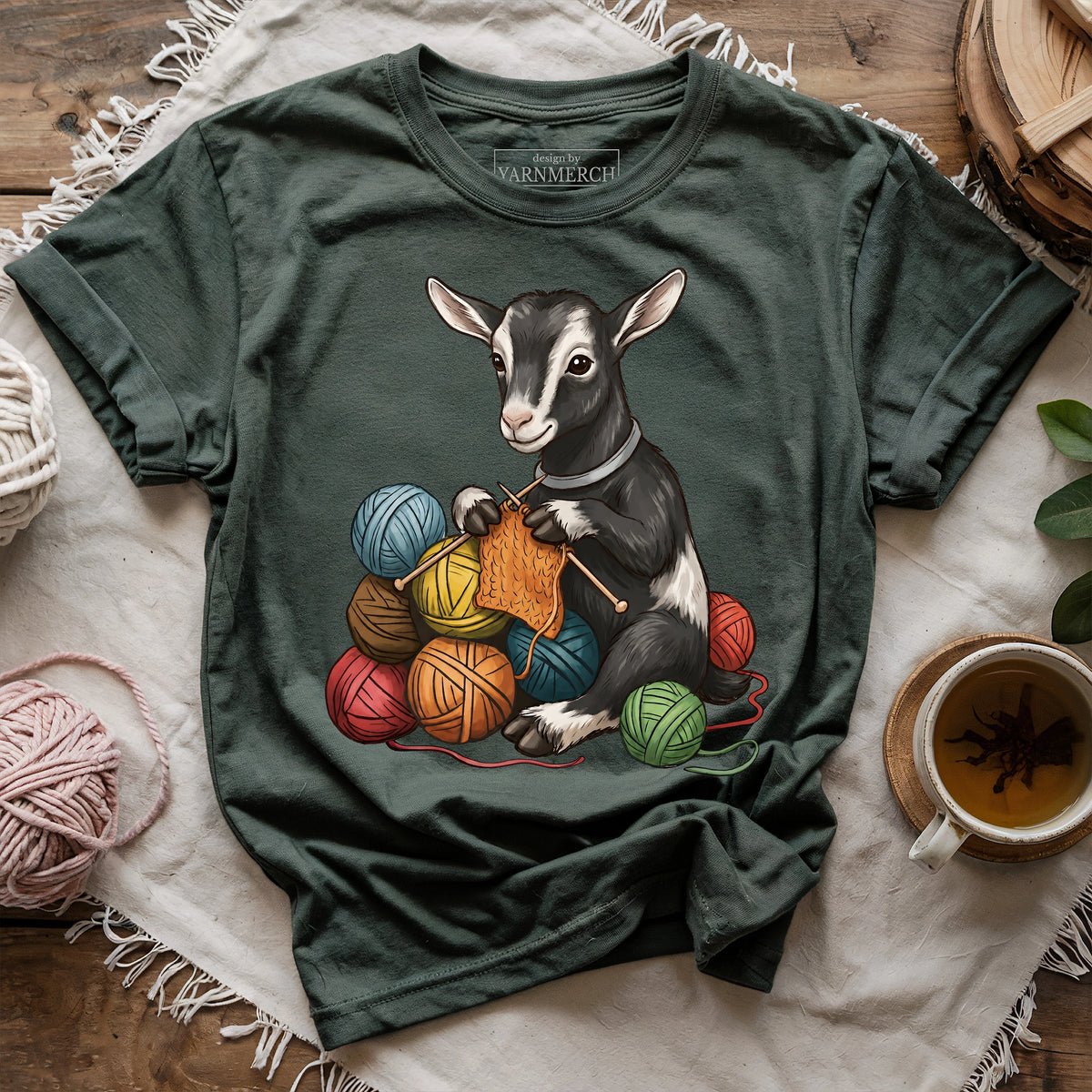 Knitting Alpine goat T-shirt