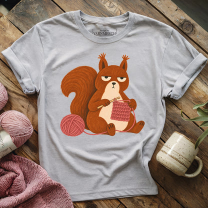 Grumpy Crochet Squirrel T-shirt