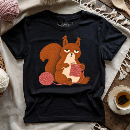Grumpy Crochet Squirrel T-shirt