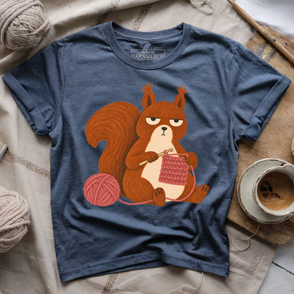 Grumpy Crochet Squirrel T-shirt