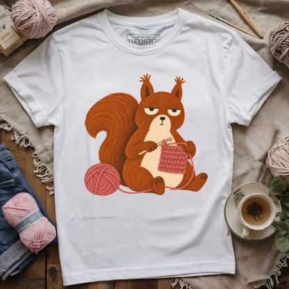 Grumpy Crochet Squirrel T-shirt