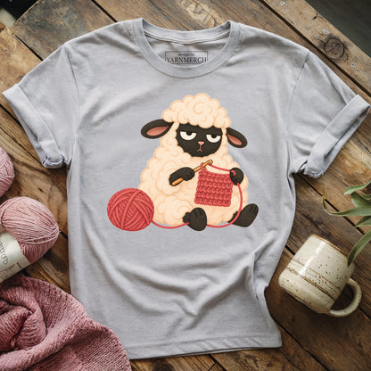 Grumpy Crochet Sheep T-shirt