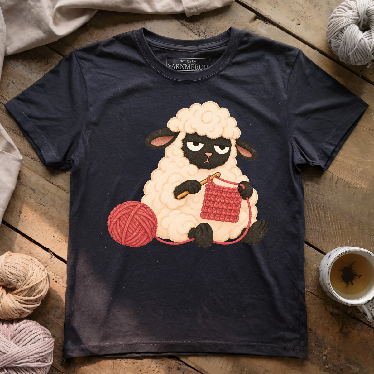 Grumpy Crochet Sheep T-shirt