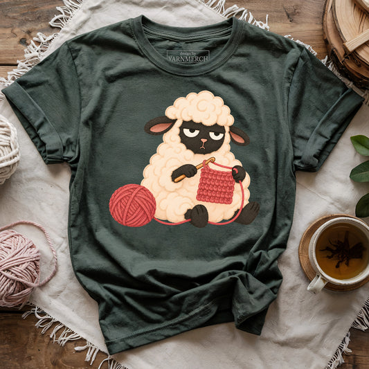 Grumpy Crochet Sheep T-shirt