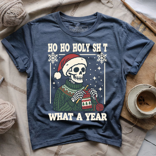 What a Year Crocheting Skeleton T-shirt
