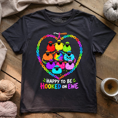 Happy to Be Hooked on Ewe T-shirt