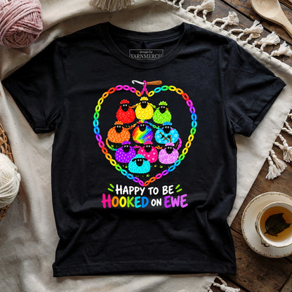 Happy to Be Hooked on Ewe T-shirt