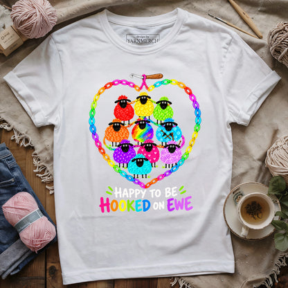 Happy to Be Hooked on Ewe T-shirt