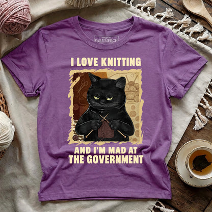 Grumpy Knitter Cat T-shirt