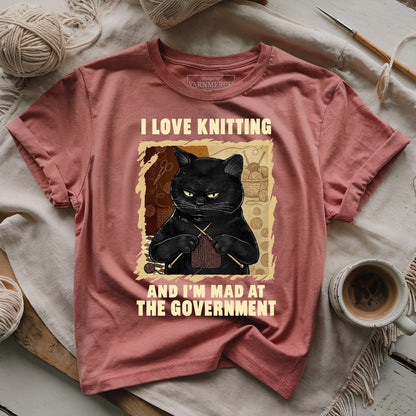 Grumpy Knitter Cat T-shirt