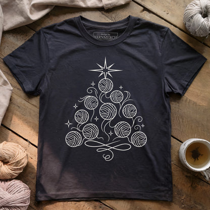 Whimsical Yarn Christmas Tree T-shirt