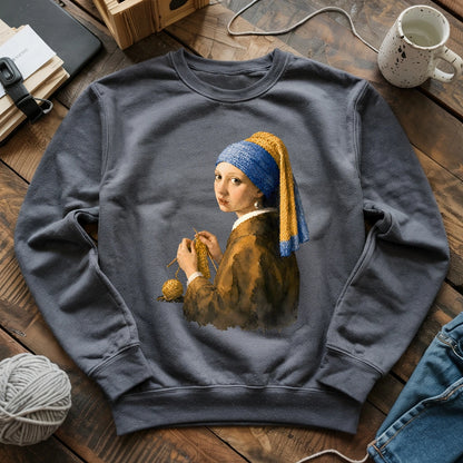 Girl Knitting Sweatshirt