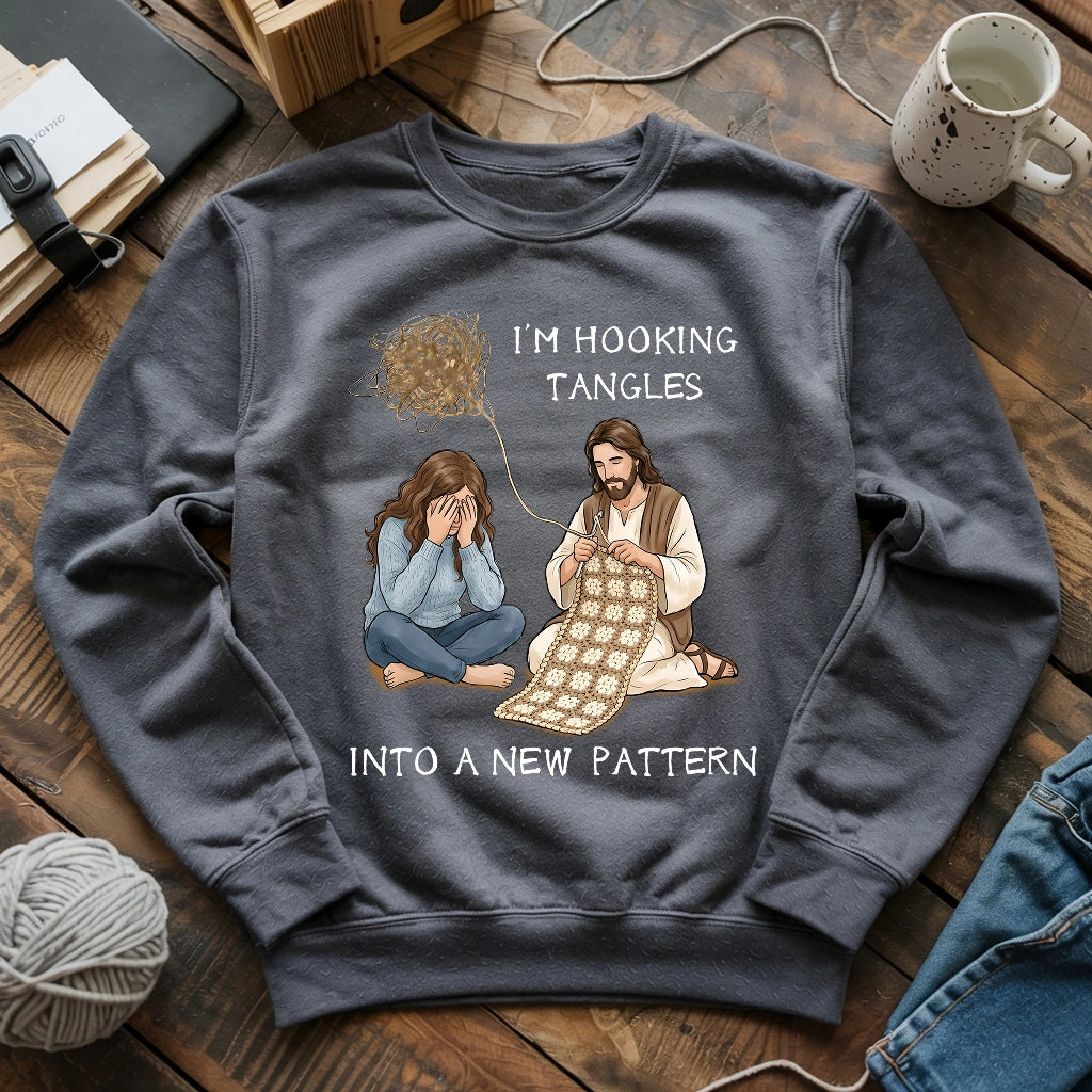God Crocheting Tangles Sweatshirt