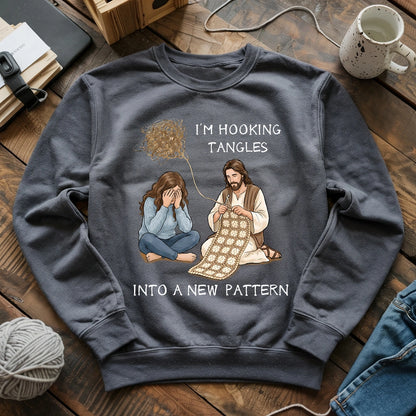 God Crocheting Tangles Sweatshirt