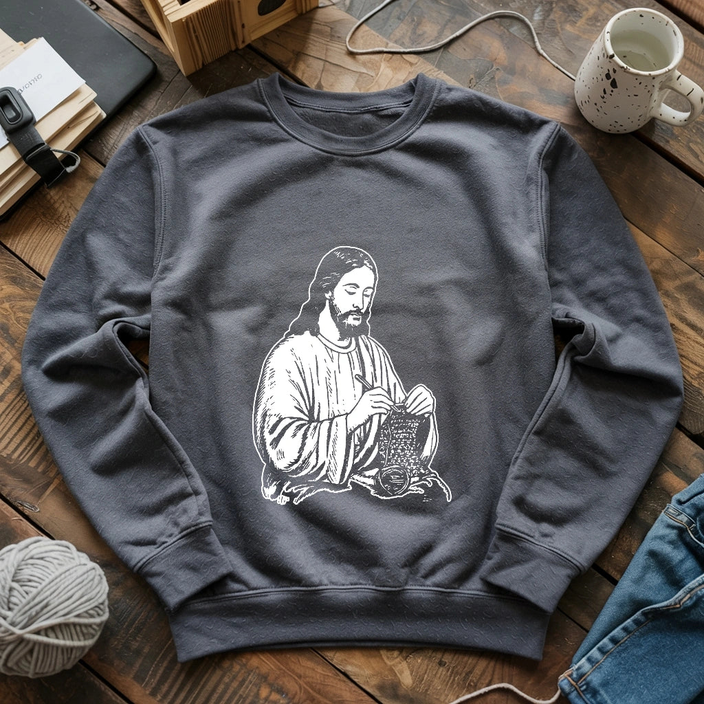 Jesus Crochet Sweatshirt