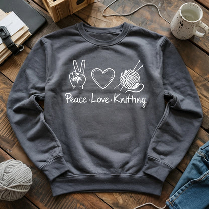 Peace Love Knitting Sweatshirt