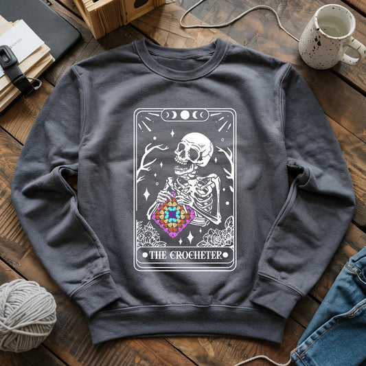 Skeleton Crocheter Tarot Sweatshirt