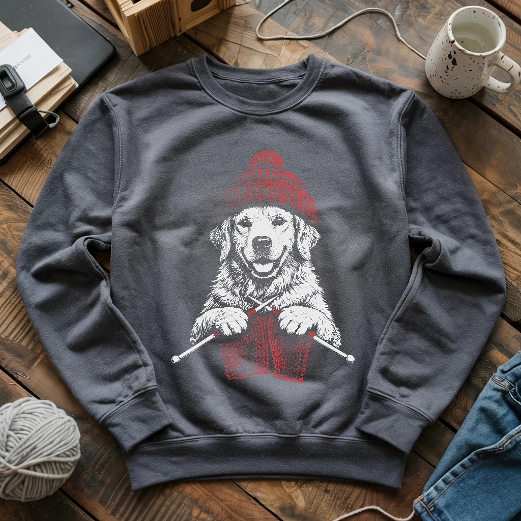 Vintage Golden Knitting Sweatshirt