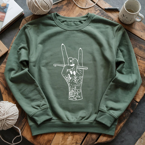 Crocheting Rock Sweatshirt
