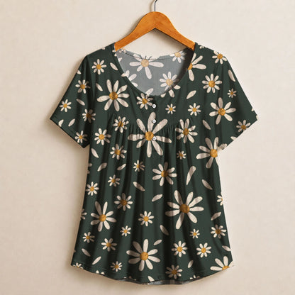 Daisy Yarn Flower Blouse