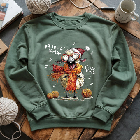 Fa-la-la Knitting Sheep Sweatshirt