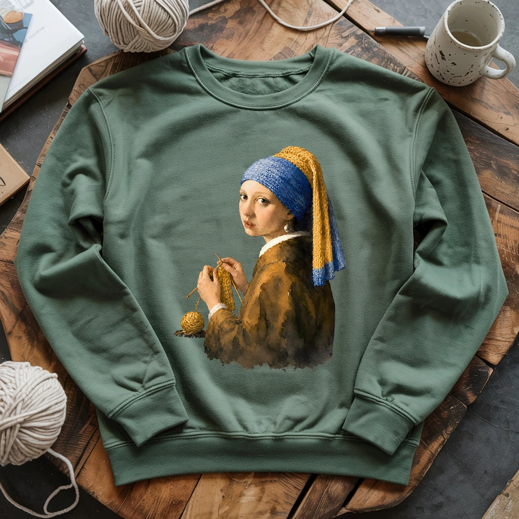 Girl Knitting Sweatshirt
