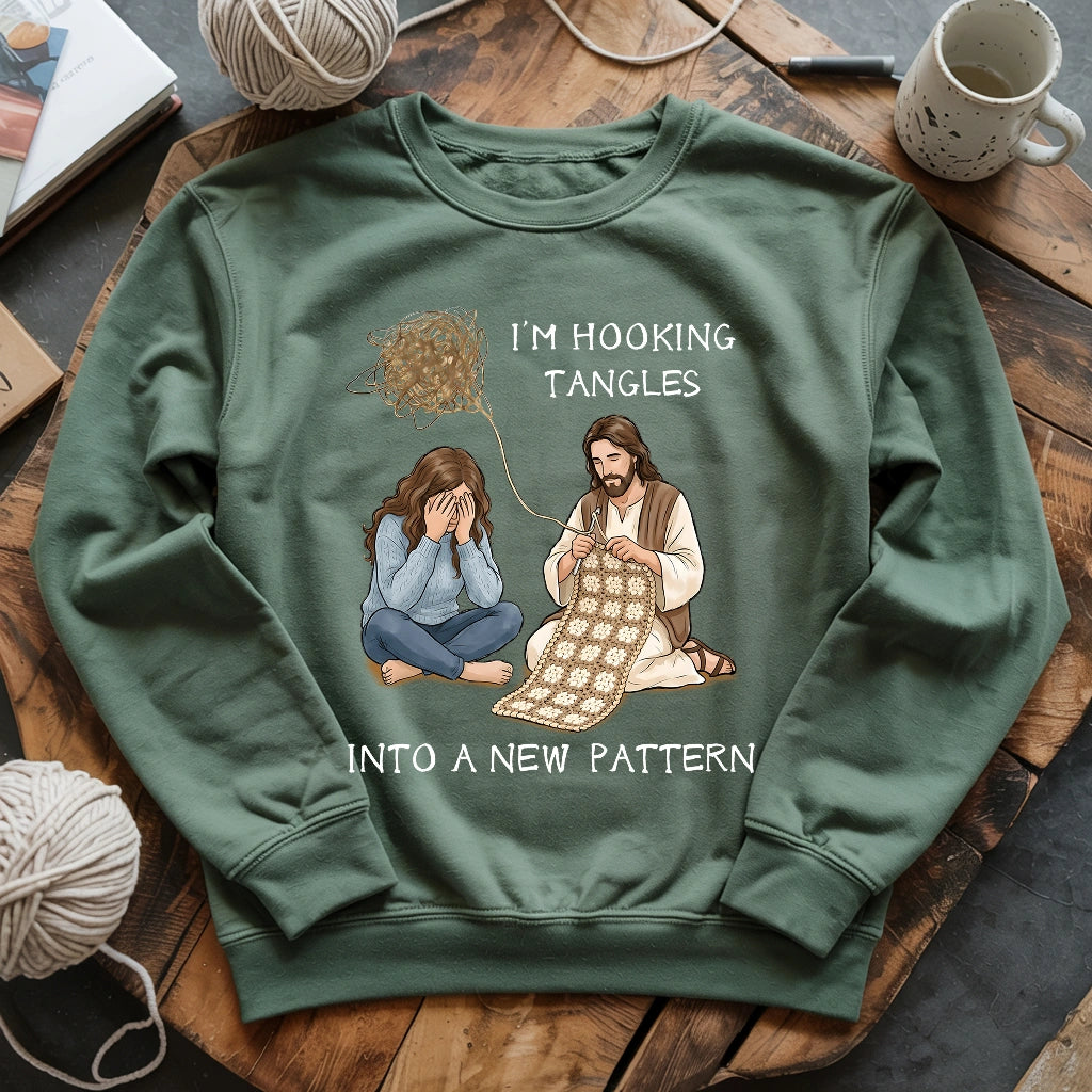 God Crocheting Tangles Sweatshirt