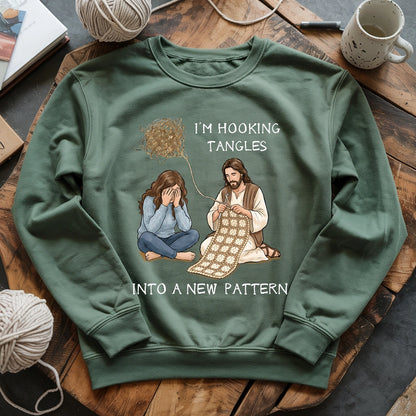 God Crocheting Tangles Sweatshirt